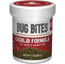 Bug Bites Cichlid Formula Fischfutter für kleine bis mittelgroße Fische, 45 Gramm