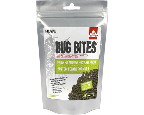 Trockenfutter Aquarium Fluval Bug Bites Bodenfresser 130 g Sticks für am Boden fressende Fische mit hohem Insektenanteil Fluval Bug Bites Fischfutter mit Insektenlarven für Bodenfische