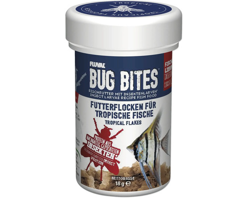 Flockenfutter Aquarium Fluval Bug Bites Tropical Flakes 100 ml für tropische Fische mit hohem Insektenanteil Fluval Bug Bites Fischfutter für tropische Fische