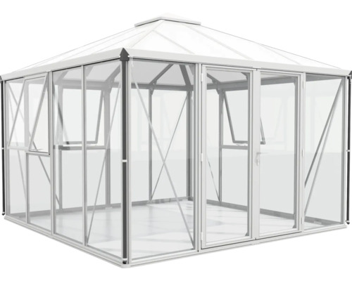 Gewächshaus mit transparenten Wänden und Dach