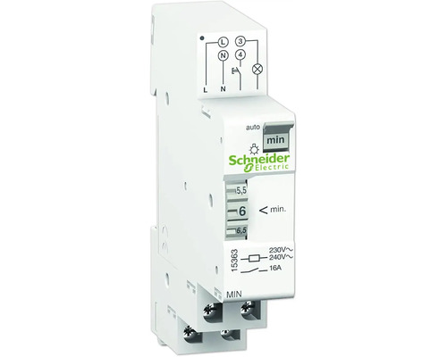 Minuterie automatique pour éclairage d'escalier GSC 15363 MIN, 1 - 7 minutes Minuterie Schneider Electric