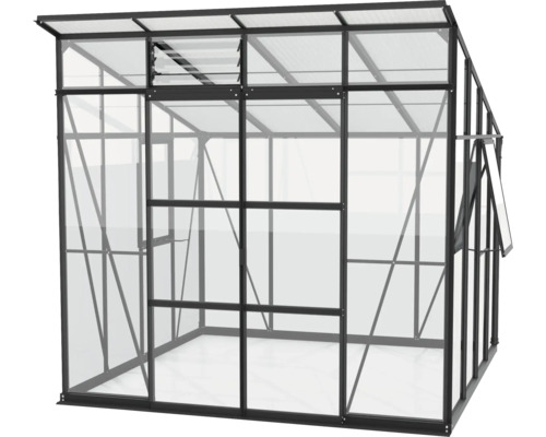 Gewächshaus mit Stahlrahmen und transparenten Wänden