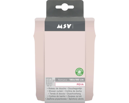 MSV Duschvorhang 180x180 cm aus PEVA in Verpackung