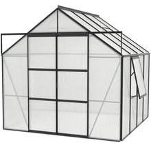 Gewächshaus mit Polycarbonatplatten und Stahlrahmen