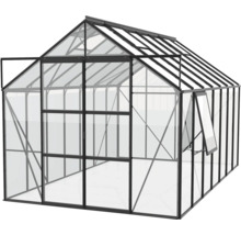 Gewächshaus Vitavia Jupiter 11500 Einscheibensicherheitsglas 3 mm 257x445 cm schwarz