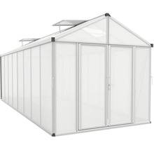 Gewächshaus Vitavia Zeus Comfort 15700 Hohlkammerplatten 16 mm mit Bodenprofil 258,4x614 cm Aluminium