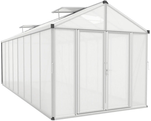 Serre avec double porte et fenêtres