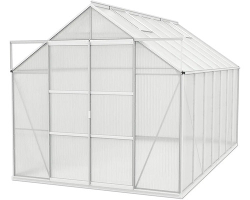 Gewächshaus mit Aluminiumrahmen und transparenten Paneelen