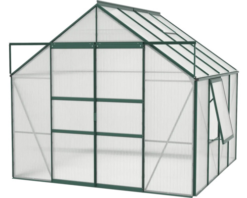 Serre avec fenêtre ouvrante et porte