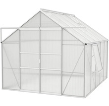 Gewächshaus Vitavia Meridian 2 8300 Hohlkammerplatten 6 mm 257x321 cm Aluminium