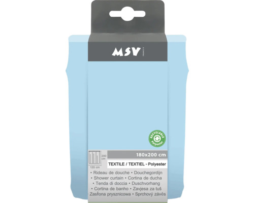 Rideau de douche MSV 180x200 cm en polyester, emballé