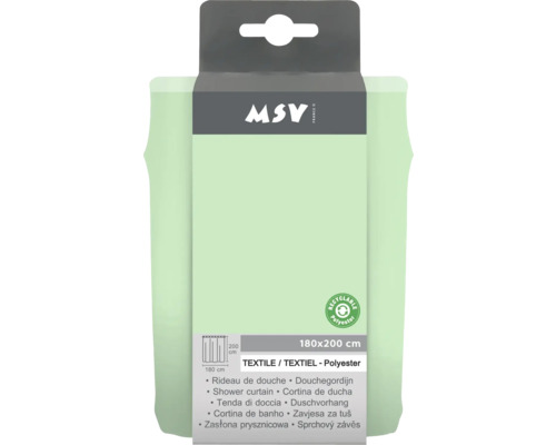 Verpackter Duschvorhang aus Polyester, 180 mal 200 Zentimeter