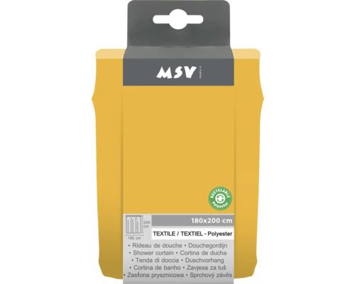 MSV Duschvorhang aus Polyester, 180x200 cm