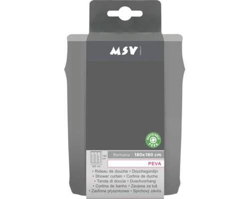 MSV Duschvorhang Romana 180x180 cm Verpackung
