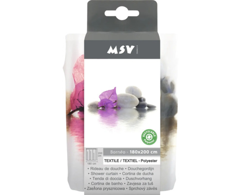 MSV Rideau de douche Borneó 180x200 cm