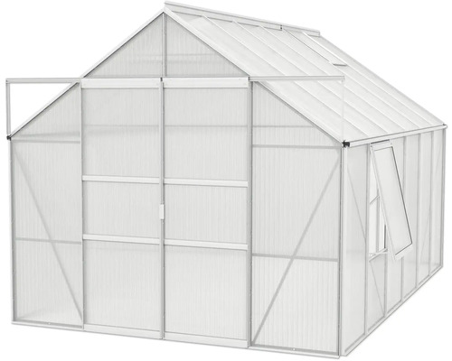 Serre avec porte et fenêtre ouvertes