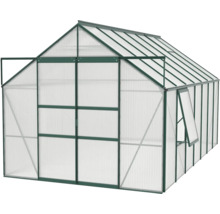 Serre avec plaques en polycarbonate et cadre en acier