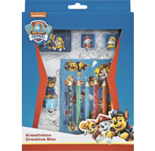 Paw Patrol boîte créative avec livre de coloriage, crayons et tampons