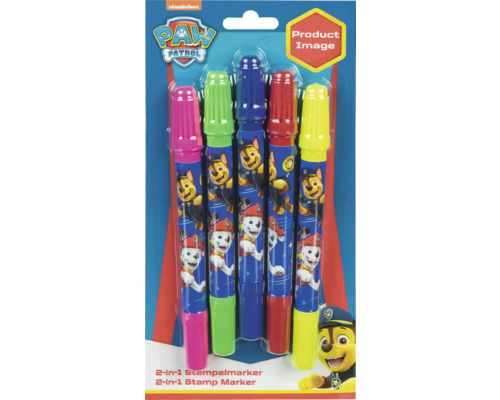 Stempelmarker 2-in-1 PawPatrol 5 Fasermaler