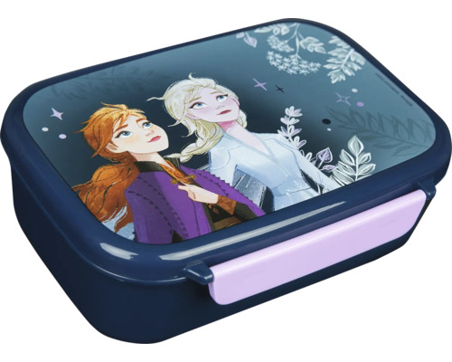 Boîte à goûter Undercover La reine des neiges avec clip de fermeture plastique bleu 800 ml 18 x 6 x 13,5 cm