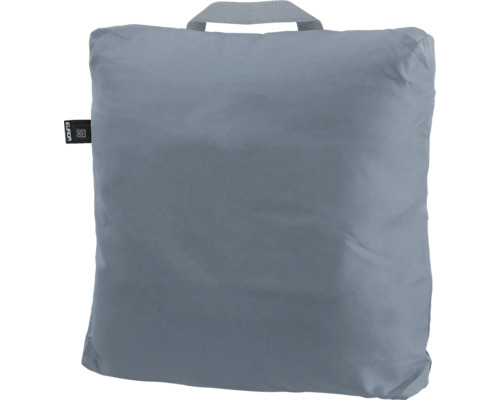 Housse de coussin grise avec poignée de transport