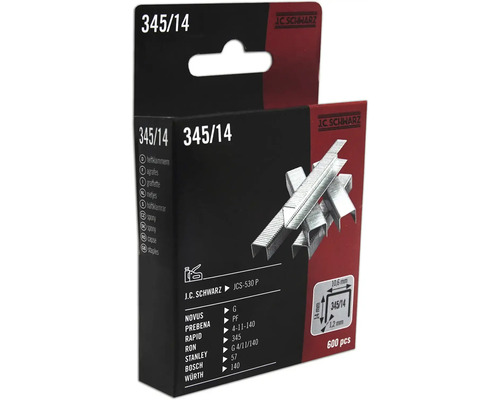 Verpackung Heftklammern Typ 345/14, 600 Stück