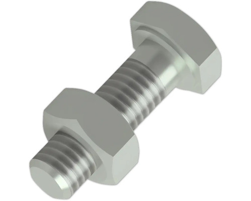 Abrutschsicherung bestehend aus M6 Sechskantschraube und Mutter Edelstahl A2