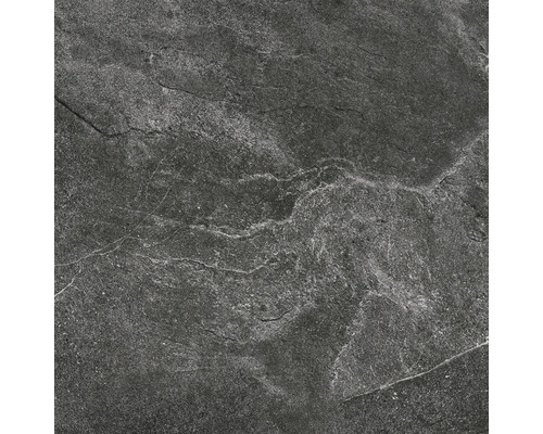 Dalle de terrasse FLAIRSTONE en grès cérame fin City Wave Black bords rectifiés 60 x 60 x 2 cm