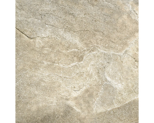 Dalle de terrasse FLAIRSTONE en grès cérame fin City Wave beige bords rectifiés 60 x 60 x 2 cm