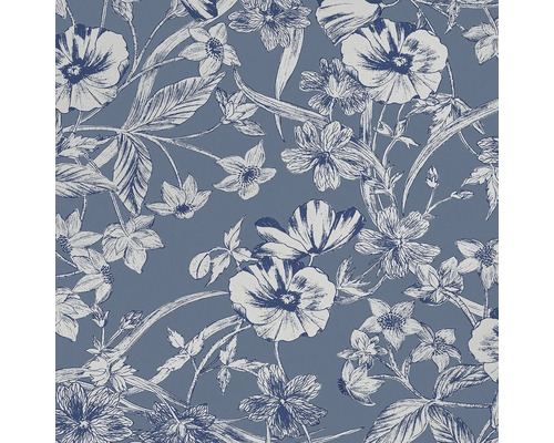 Vliestapete 118486 Laura Ashley Blumen blau Tapete mit Blumenmuster