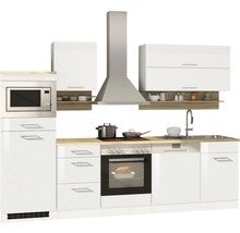 Cuisine complète avec appareils Held Möbel Mailand 280 cm blanc haute brillance démontée 570.1.6210