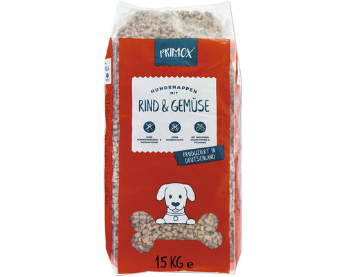 Croquettes pour chiens Primox boeuf & légumes 15 kg PRIMOX Aliment pour chiens au bœuf et aux légumes, 15 kg