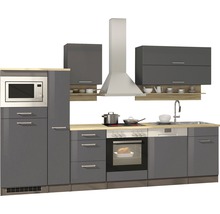 Cuisine complète avec appareils Held Möbel Mailand 310 cm gris haute brillance démontée 572.1.6211