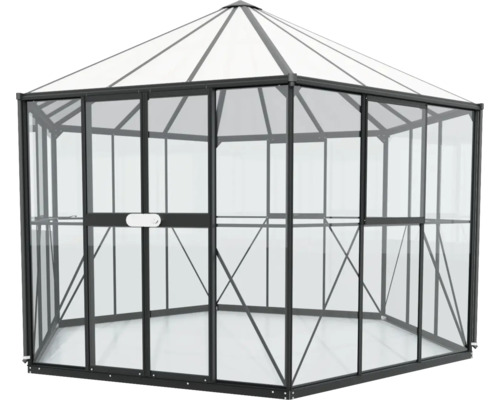 Serre avec cadre et parois en verre