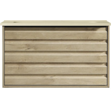 Badmöbelset Differnz Elin BxHxT 61 x 37 x 46,5 cm Frontfarbe eiche mit Waschtisch Mineralguss in taupe 36.012.35