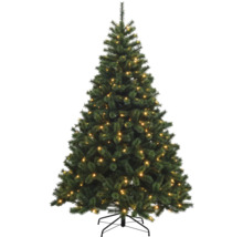 Sapin de Noël artificiel avec éclairage intégré sur un support