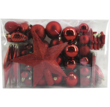 Ensemble de décorations de sapin de Noël avec étoile, boules et pendentifs