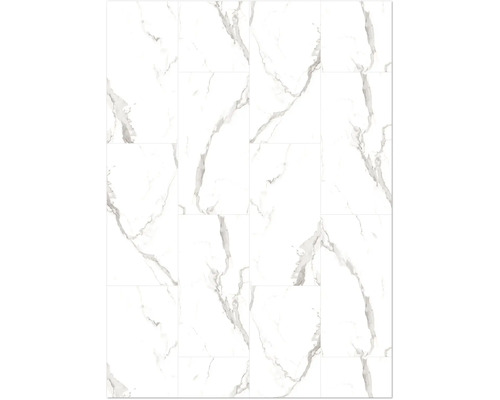 Vinyl-Fliese Nizza marmor hell selbstklebend 400x800x2 mm Fliesen mit Marmoroptik