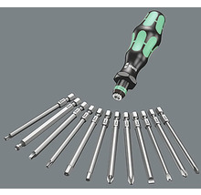 Jeu de douilles Wera avec manche de tournevis et différents embouts