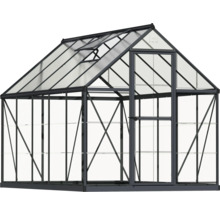 Gewächshaus mit Regalen, Tür und Dachfenster