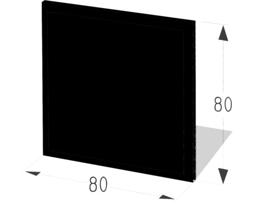 Unterlagsblech Lienbacher 80 x 80 cm 1,5 mm schwarz