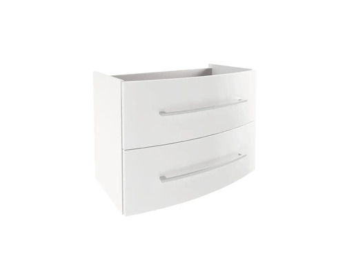 Meuble sous-lavabo blanc avec deux tiroirs