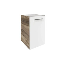 Meuble bas de salle de bains avec une porte et une structure en bois