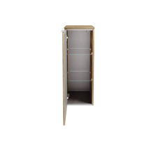 Armoire de toilette ouverte avec étagères en verre pour la salle de bain