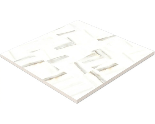 Einzelne Bodenfliese mit Marmoroptik