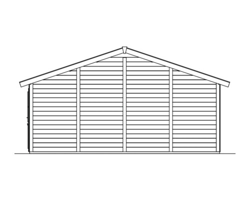 Illustration d''un abri de jardin avec toit à deux pentes