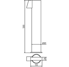 Dessin technique d''un robinet avec dimensions