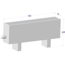 Convecteur sur pied Licon Heat KORALINE Optimal LKO New H 330 x L 700 x p 130 mm blanc