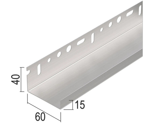 Profilé d''angle métallique avec dimensions