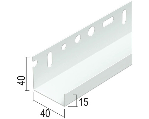 Profilé d''angle avec dimensions 40 x 40 x 15 millimètres